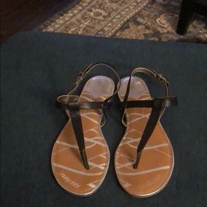 Black and silver sandals